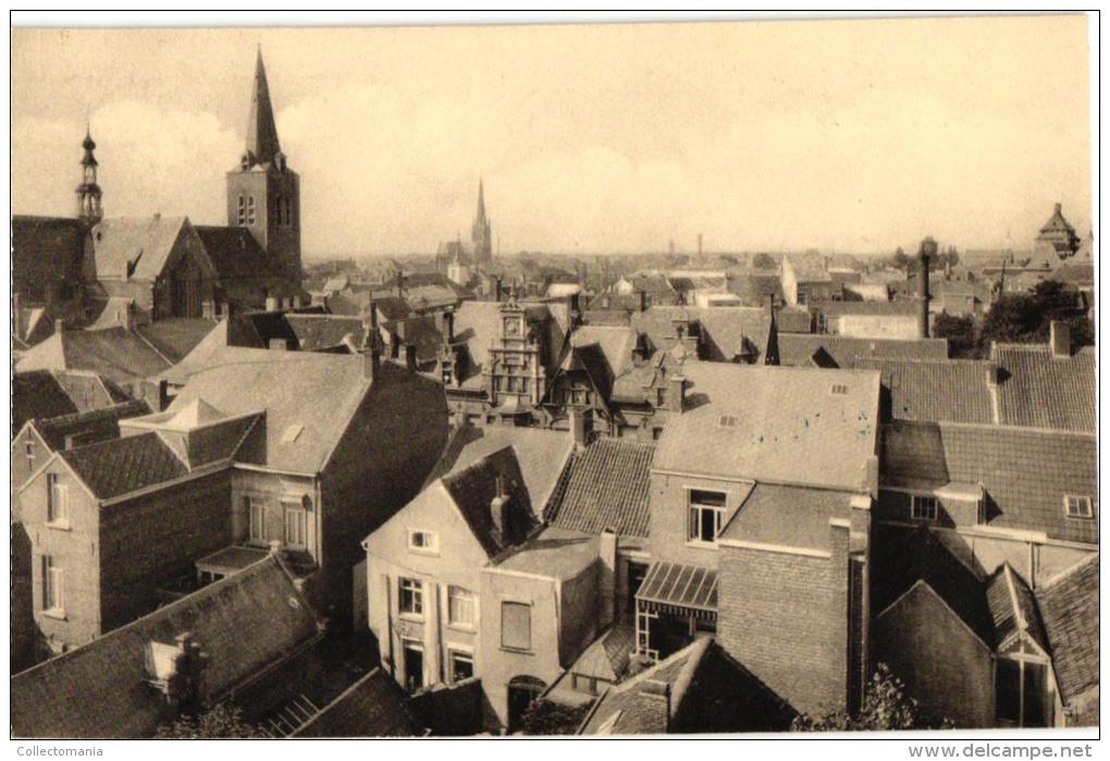 Turnhout  Lot 7 CPA  St Théobalduskapel '29 Begijnhof  Panorama  Gasthuis  Station Begijnenstr   Binnenzicht Begijnhof - Turnhout