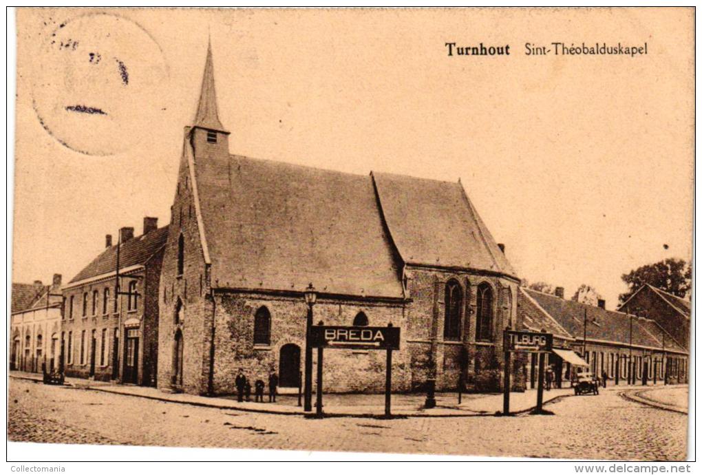 Turnhout  Lot 7 CPA  St Théobalduskapel '29 Begijnhof  Panorama  Gasthuis  Station Begijnenstr   Binnenzicht Begijnhof - Turnhout