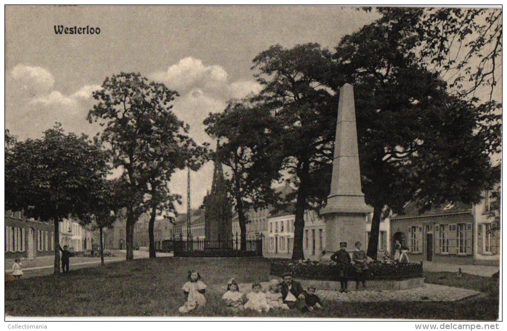 Westerloo Lot 4 CPA Lindeboom  Monument Peeters  '06     Markt    Molenhoef     Aschberg - Westerlo