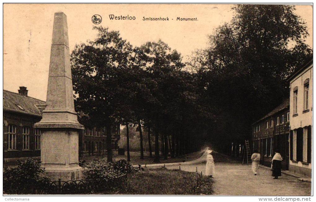 Westerloo Lot 5CPA   Smissenhoek  '26  Het Riet  Lindeboom  Marlybrug  Kasteel De Merode '21 - Westerlo