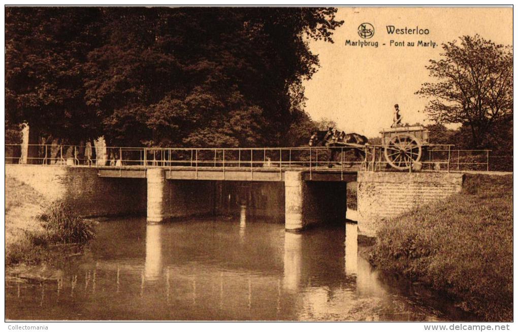 Westerloo Lot 5CPA   Smissenhoek  '26  Het Riet  Lindeboom  Marlybrug  Kasteel De Merode '21 - Westerlo