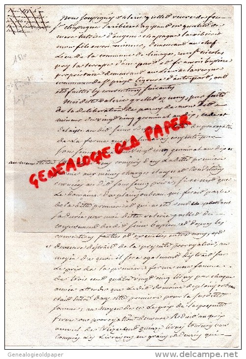 87 - ST SAINT PRIEST LIGOURE -NEXON - ACTE NOTARIE CHASSAIGNE LARIBIERE - NOTAIRE GRELLET -1810 - Manuscrits