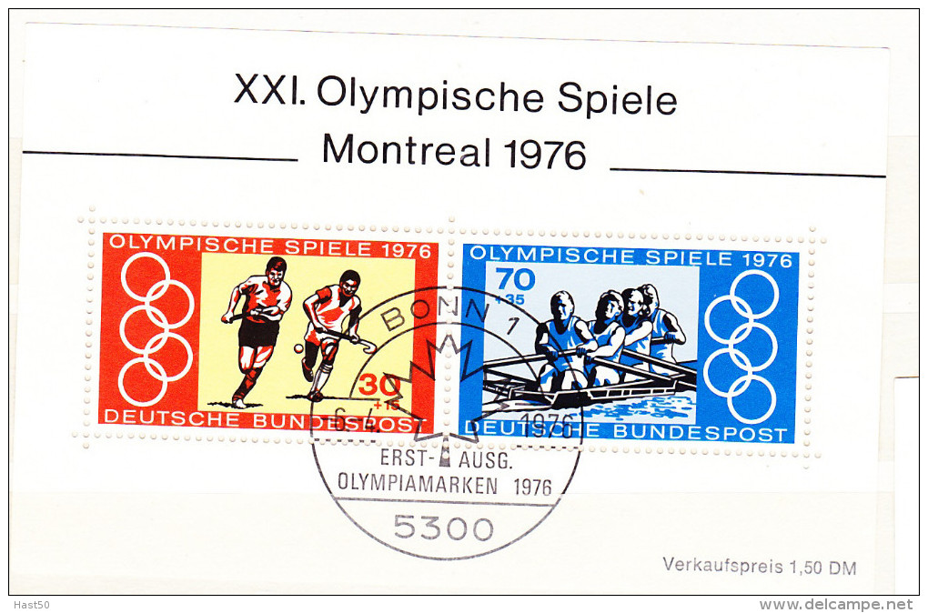 BRD FGR RFA - Olympiade Montreal (MiNr: Bl. 12) 1976 - Gest. Used Obl. - Sonstige & Ohne Zuordnung