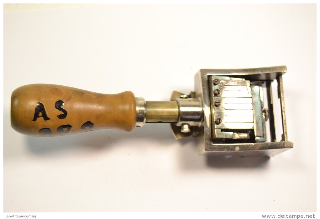 Ancien Tampon Numéroteur Automatique 6 Chiffres - Stempel & Siegel