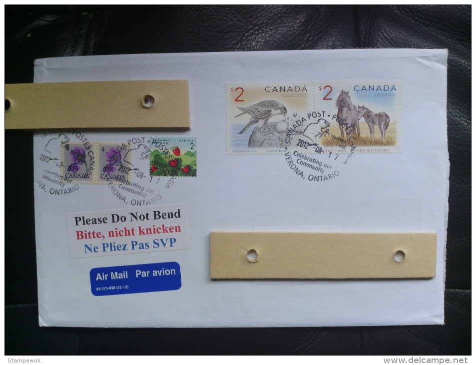 2005+ Canada - Genuinely Postally Used - High Value Falcon & Horse Se-tenant Pair From M/s - Covers & Documents