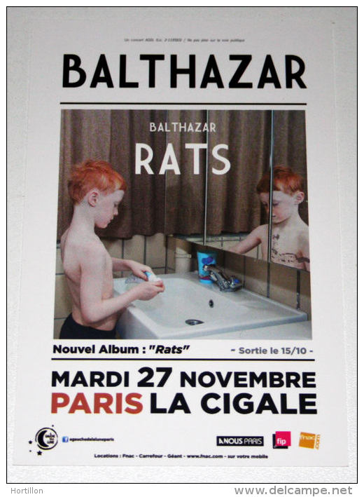 Rare Flyer BALTHAZAR Paris La Cigale 27/11/2012 * EX ! * Not A Ticket - Plakate & Poster