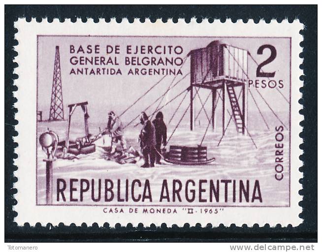 ARGENTINA ANTARTIDA 1965 Antarctic Base "General Belgrano" 1v** - Bases Antarctiques