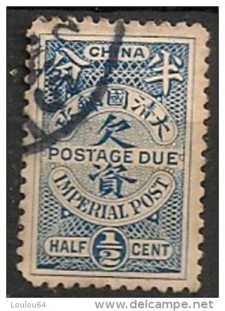 Timbres - Asie - Chine - 1904 - Postage Due - 1/2 Cent - - Gebraucht