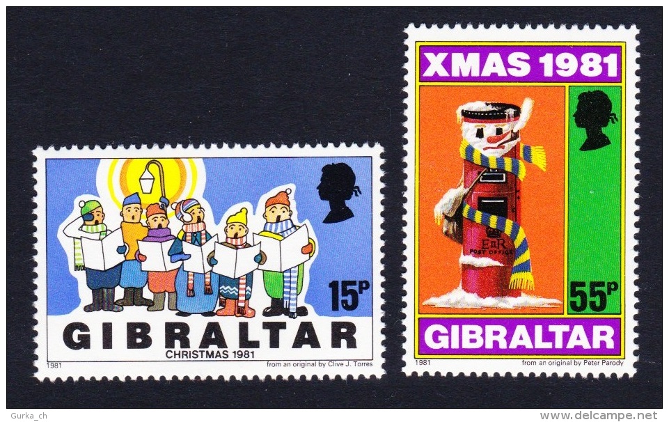 Gibraltar Christmas Children's Drawings 2v SG#457/58 SC#414-15 - Gibraltar