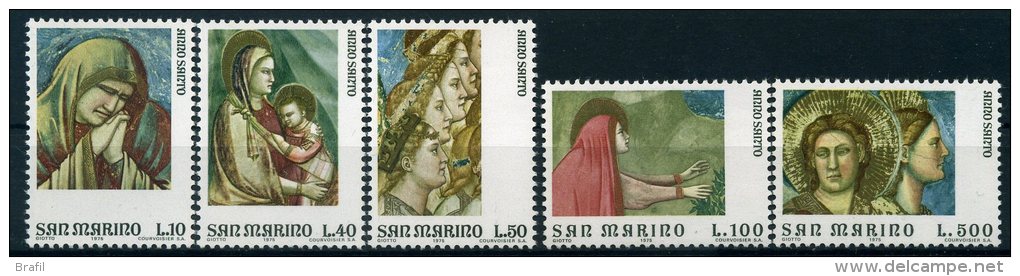 1975 San Marino, Anno Santo  Affreschi Di Giotto, Serie Completa Nuova (**) AL FACCIALE - Ungebraucht