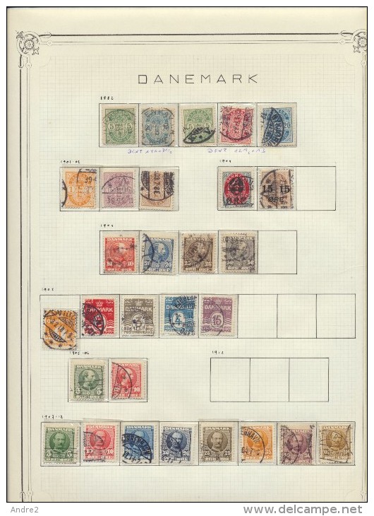 Danemark - Denmark :  1882 - 1912  : Lot De Timbres - Verzamelingen