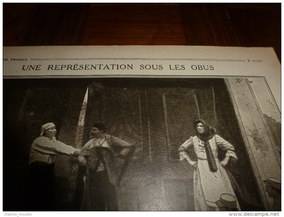 1916 LPDF: Théâtre sous les obus;Tout sur les nouveaux AVIATIKS;Vallona;Russes en ARMENIE;L' épée d'Alexandre de SERBIE