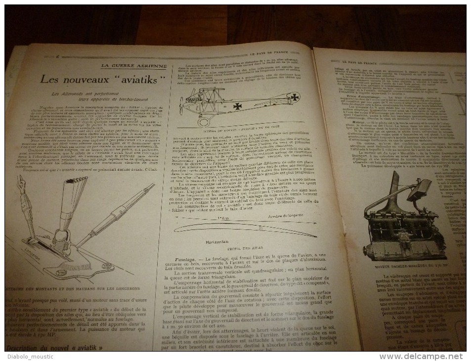 1916 LPDF: Théâtre sous les obus;Tout sur les nouveaux AVIATIKS;Vallona;Russes en ARMENIE;L' épée d'Alexandre de SERBIE