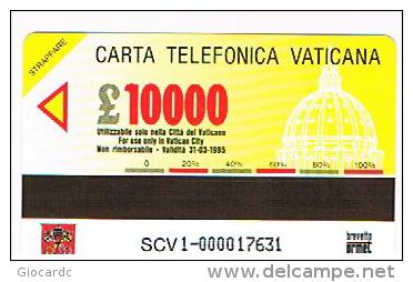 VATICANO (VATICAN) - C&C  6001 - ASSISI PER LA PACE - SCHEDA N.1 (NUOVA) - RIF. CP - Timbres & Monnaies