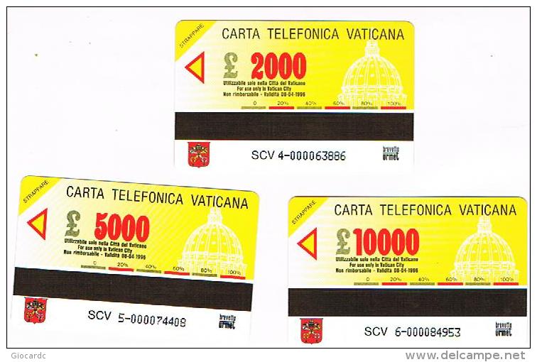 VATICANO (VATICAN) - C&C  6004.6006 - CAPPELLA SISTINA - SERIE COMPLETA DI 3 SCHEDE N.4.6 (NUOVE) - RIF. CP - Malerei