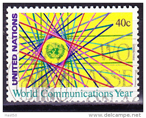 UN New York -  Weltkommunikationsjahr(MiNr: 416) 1983 - Gest. Used Obl. - Oblitérés