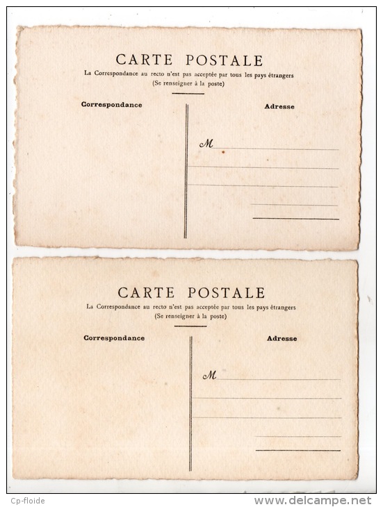 2 CARTES POSTALES VIERGES . UNE ESQUISSE DE DESSIN (ROSE) AU CRAYON À PAPIER - Réf. N°7298 - - Altri & Non Classificati