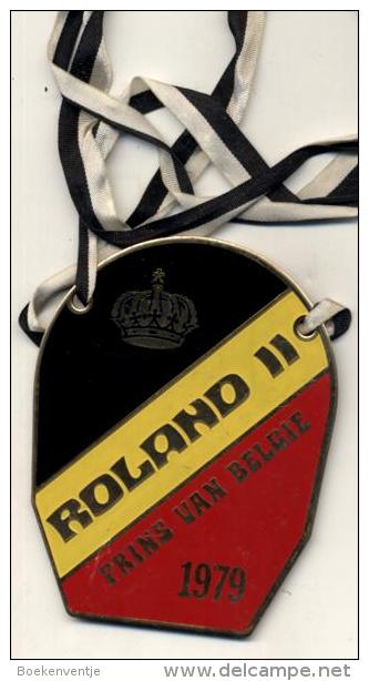 Roland II Prins Van België 1979 - Plaquette In Goudkleurig Metaal - Carnaval