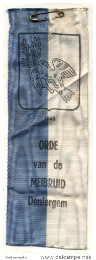 Dentergem - Orde Van De Meibruid 1849 - Blauw-wit Lint - Carnaval