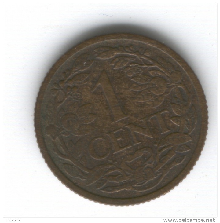 KONINGRIJK DER NEDERLANDEN Pays Bas 5c 5 Cent 1 Centime 1916 - 1 Centavos