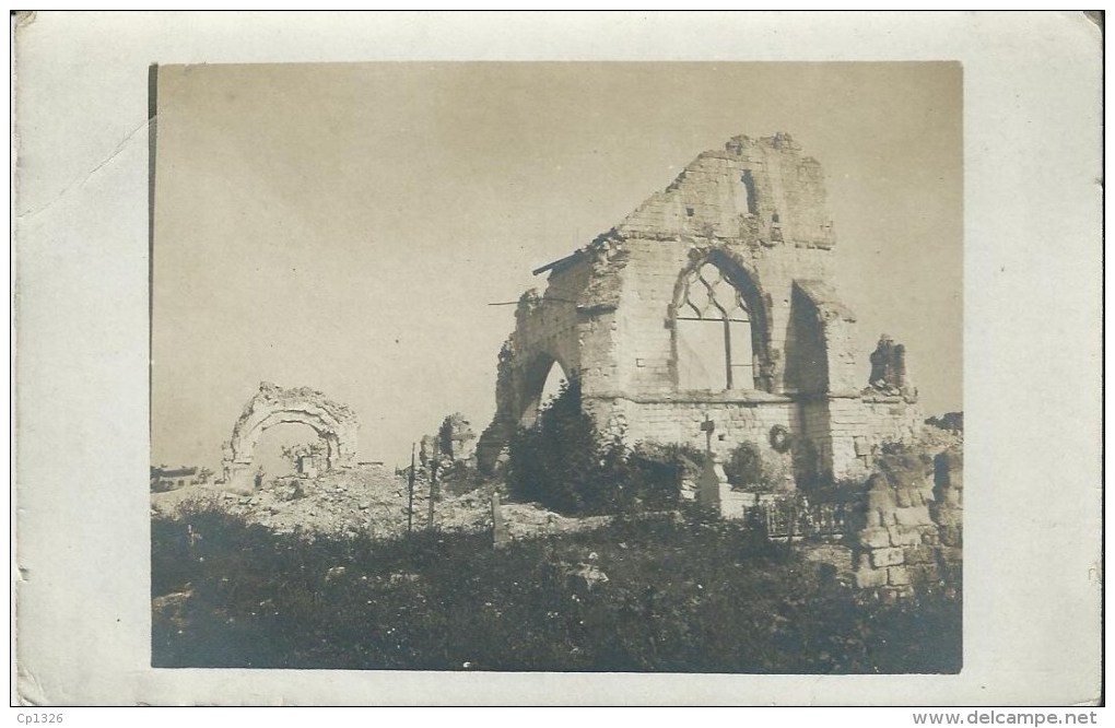 49B    51 Prosnes Carte Photo De L'église En 1917 (vue Pas Courante) - Autres & Non Classés