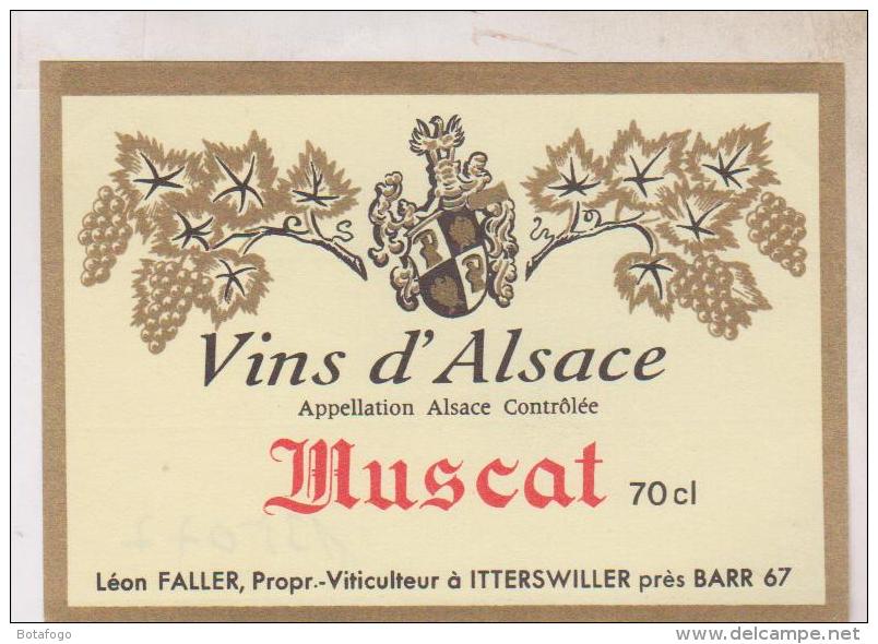 ETIQUETTE  MUSCAT D ALSACE, LEON FALLER - Vin De Pays D'Oc