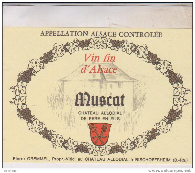 ETIQUETTE  MUSCAT D ALSACE  CHATEAU ALLODIAL, PIERRE GREMMEL - Otros & Sin Clasificación