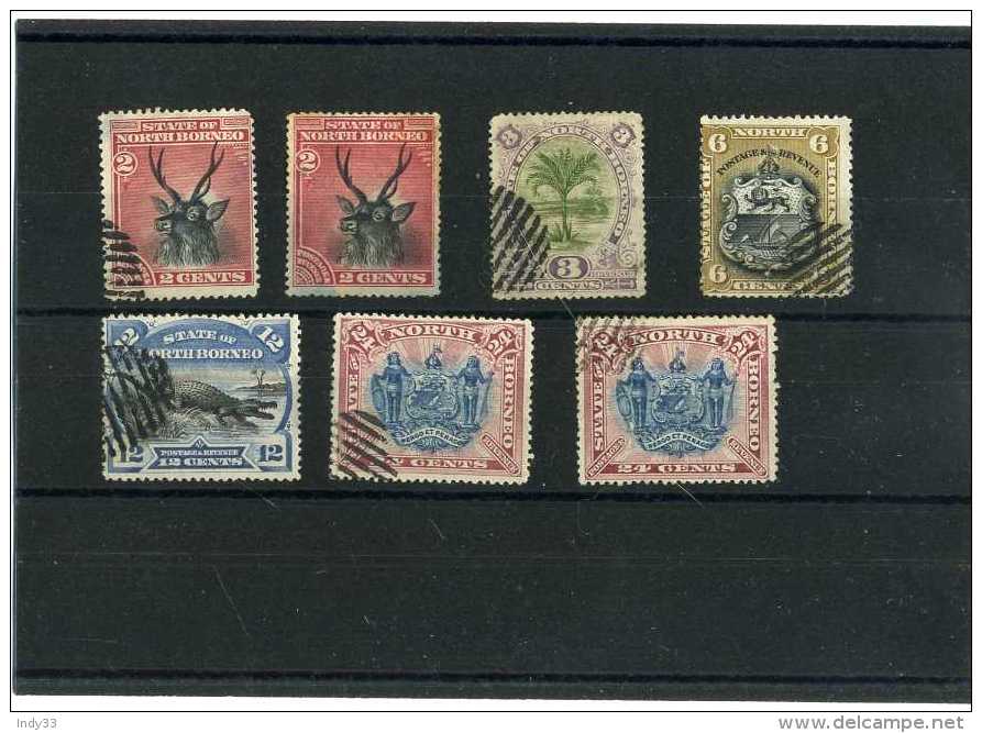 - GRANDE BRETAGNE COLONIES . BORNEO DU NORD . TIMBRES DE 1894 OBLITERES . - North Borneo (...-1963)