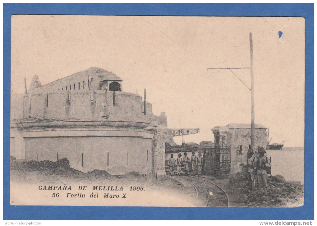 CPA - CAMPANA De MELILLA - Fortin Del Muro X - 1909 - Militaire - Fort - Maroc - Melilla