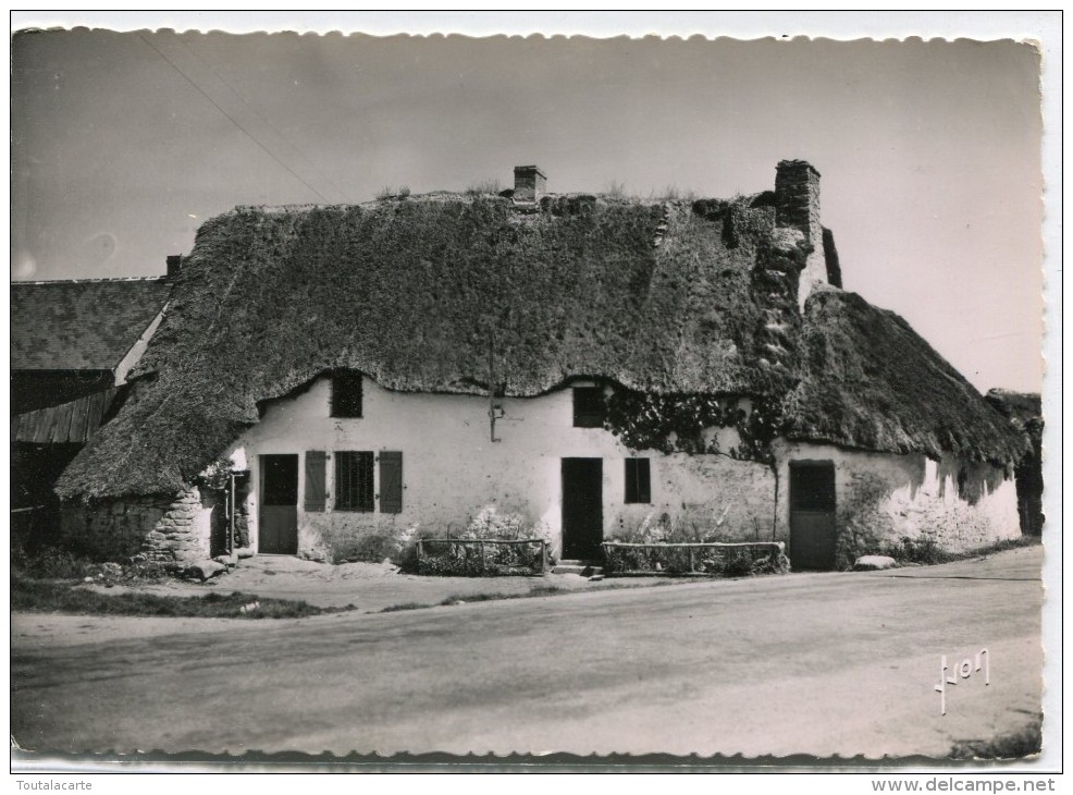 CPSM 44 ENVIRONS DE GUERANDE LA BRIERE TYPE DE MAISON A TOIT DE CHAUME  Grand Format 15 X 10,5 - Guérande