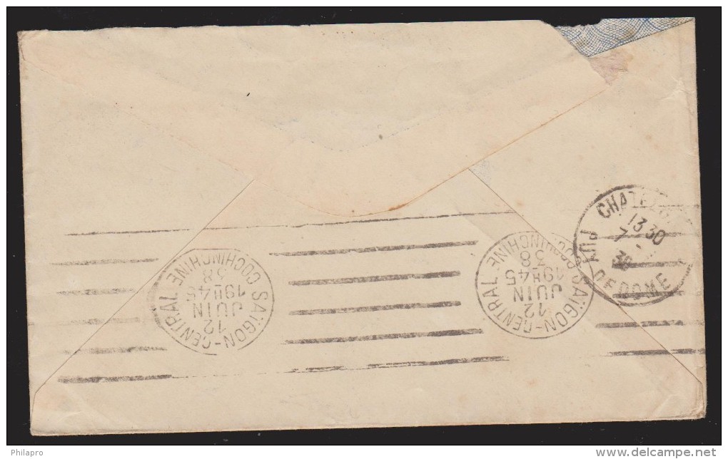 INDOCHINE  LAOS  LETTRE  DE  PAKSE  1938  POUR  LA FRANCE  VIA SAIGON  Réf  7799 - Briefe U. Dokumente