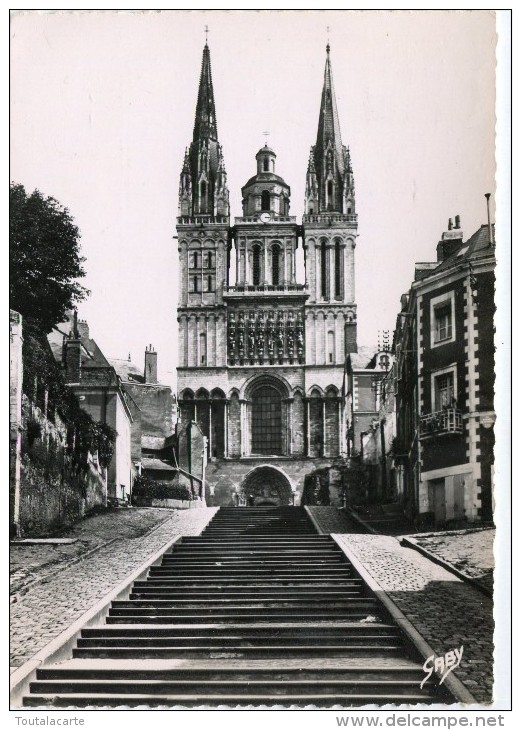 CPSM 49 ANGERS LA CATHEDRALE 1952  Grand Format 15 X 10,5 - Angers