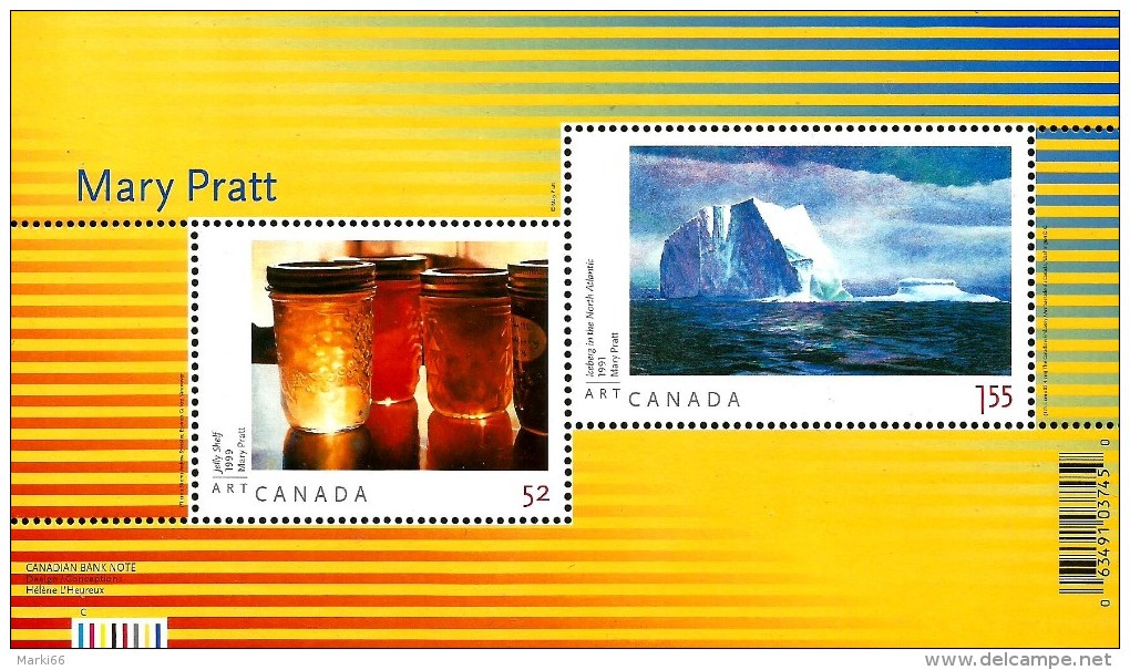 Canada - 2007 - Art - Paintings By Mary Pratt - Mint Souvenir Sheet - Unused Stamps