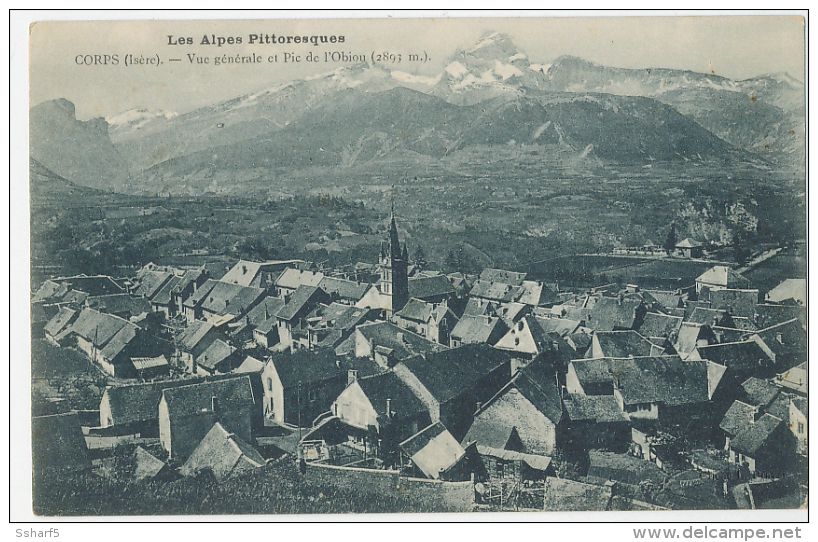 Isère CORPS  Vue Générale Et Pic De L'Obiou Env. 1908 - Corps