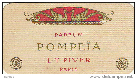 Carte Parfumée Piver Pompeia Martin Hautecour Place D´armes Namur - Profumeria Antica (fino Al 1960)
