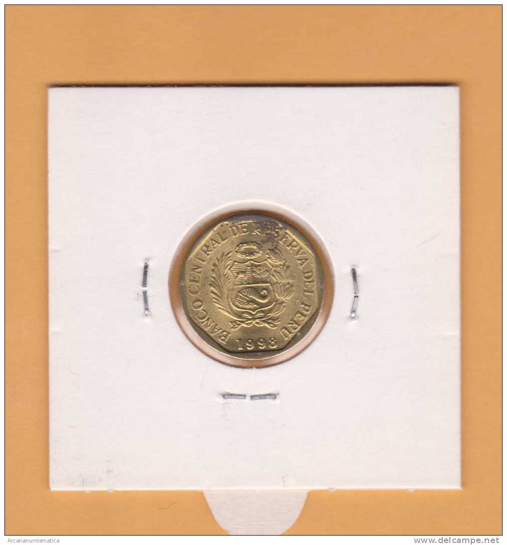 PERU  5  CENTIMOS  1.998  LATON   KM#304  SC/UNC      DL-8274 - Peru