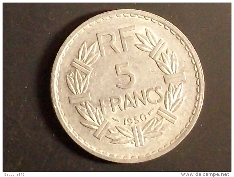 5 Francs Type Lavrillier Aluminium 1950 - Other & Unclassified