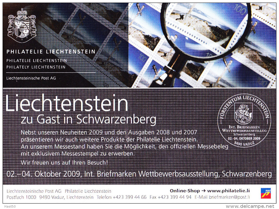 Liechtenstein - EM Schweiz/Österreich Auf Karte Zur BMA Scharzenbach - 2009 - Briefe U. Dokumente
