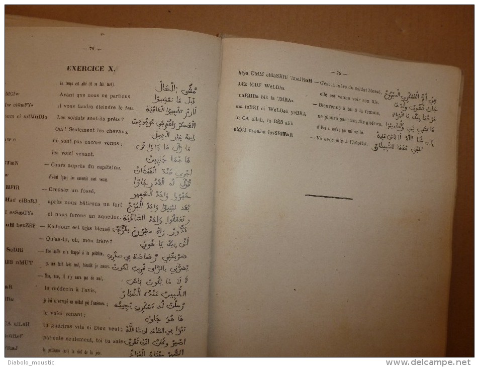 1925-1926 COURS D'ARABE Nord-Africain Destiné Aux Officiers Pour Leur Permettre De Pénétrer Les Secrets De La Langue - Documents