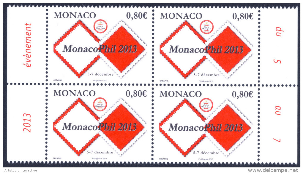 2013 MONACO "MONACOPHIL 2013" QUARTINA MNH - Unused Stamps