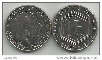 France 1 Franc 1988. Charles De Gaulle - Conmemorativos