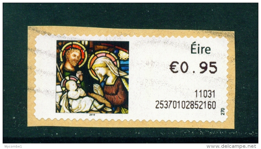 IRELAND  -  2010  Post And Go/ATM Label  Christmas  Used On Piece  As Scan - Franking Labels