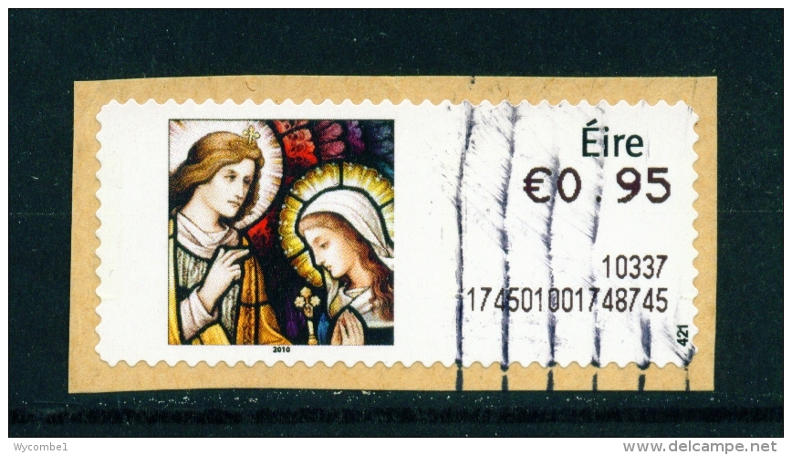 IRELAND  -  2010  Post And Go/ATM Label  Christmas  Used On Piece  As Scan - Vignettes D'affranchissement (Frama)