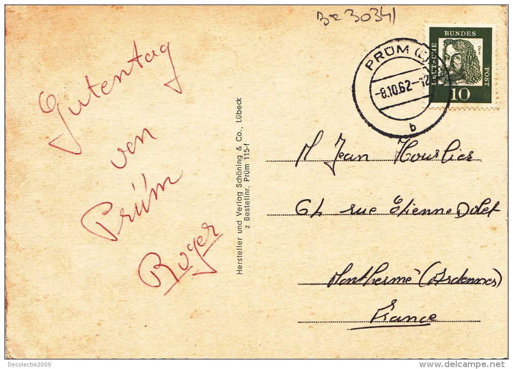 BF30341 Waldstadt Prum Eifel Germany   Front/back Image - Prüm