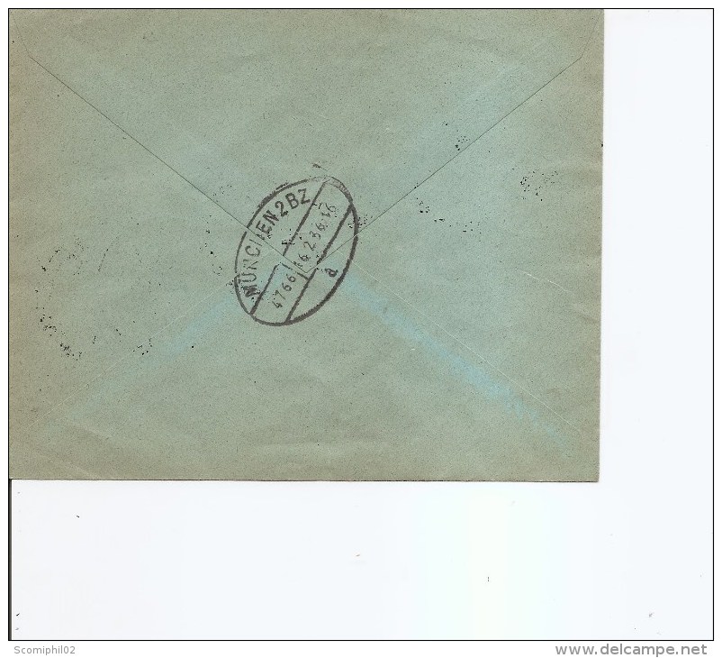 JO D'hiver De Garmisch-Partenkirchen -1936 ( Lettre Recommandée D'Allemagne Vers Munich à Voir) - Hiver 1936: Garmisch-Partenkirchen