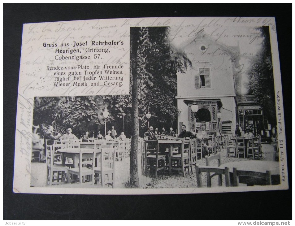 == Wien Grinzing Coblenzgasse -  Heurigen Restaurant  1896 Nach Wehrdorf - Grinzing