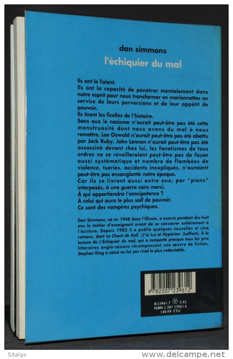 DAN SIMMONS - L’ÉCHIQUIER DU MAL - 2 VOL - DENOËL - Denoël