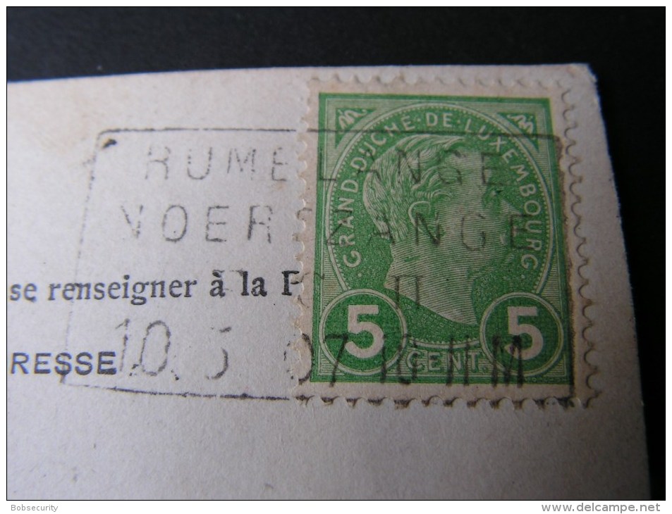 == Luxemburg Phantasie Karte Bahnhpost RümelingenNoerthzange 1907 - Petingen