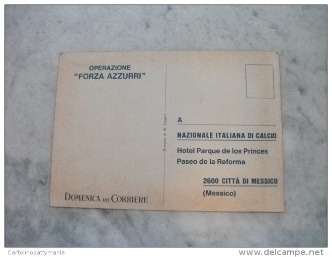 FORZA AZZURRI MEXICO 1970 OPERAZIONE FORZA AZZURRI GIGI RIVA IN PRIMO PIANO  RIVERA MAZZOLA ETC. DOMENICA DEL CORRIERE - Football