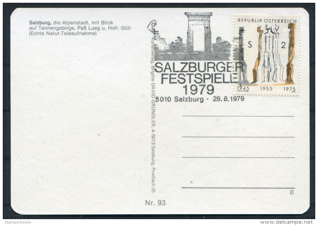 1979 Austria Salzburg Festival Postcards (3) - Music